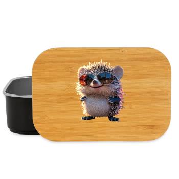 Igel Weißbauchigel Stacheligel Liebe Süßer Igel - Lunch Box - Schwarz - Vorne
