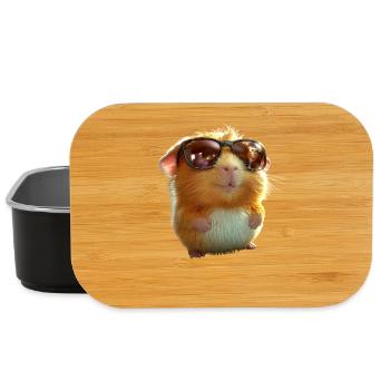 Guinea Pig Rodents Capybara Cute Rodent - Lunch Box - black - Front