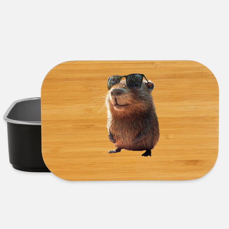 Capybara Be Capy Wasserschwein Lustiges Capybara - Lunch Box - Schwarz