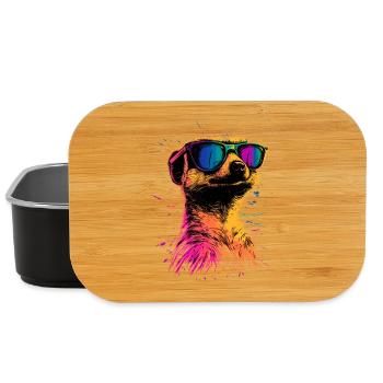 Lunettes de soleil suricate coloré mignon suricate - Boîte à goûter - noir - Devant