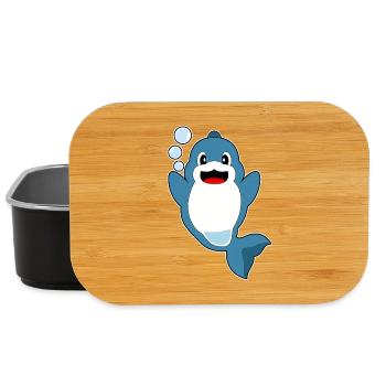 Delfin Wasserblasen - Lunch Box - Schwarz - Vorne