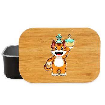 Tiger Birthday Cake - Lunch Box - black - Front