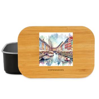 Nyhavn Kopenhagen Skandinavien Dänemark Sommer - Lunch Box - Schwarz - Vorne