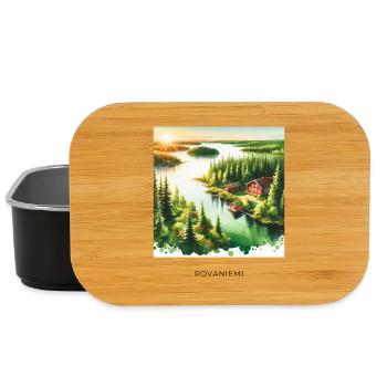 Sommerwald Rovaniemi Skandinavien Finnland Natur - Lunch Box - Schwarz - Vorne