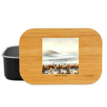 Foggy Lapland Scandinavia Finland Autumn - Lunch Box - black - Front