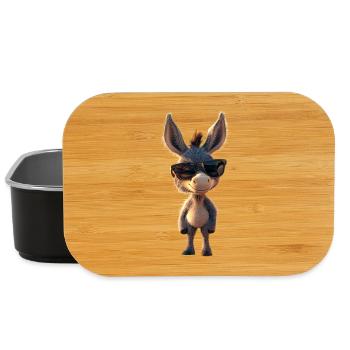 Esel Hausesel Donkey Reiten Stall Liebe Süßer Esel - Lunch Box - Schwarz - Vorne