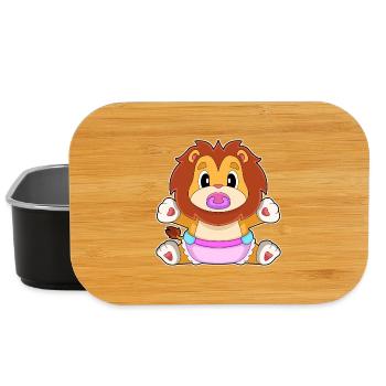 Löwe Baby Schnuller - Lunch Box - Schwarz - Vorne