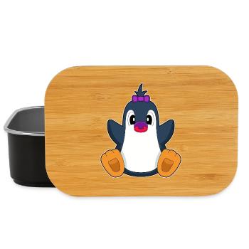 Pinguin Baby Schnuller - Lunch Box - Schwarz - Vorne