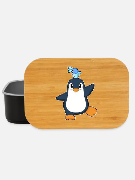 Pinguin Fisch  - Lunch Box - Schwarz