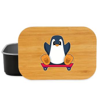 Pinguin Skater Skateboard - Lunch Box - Schwarz - Vorne