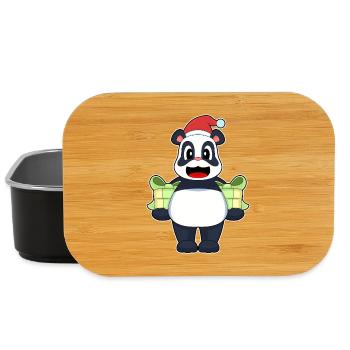 Panda Christmas Packages - Lunch Box - black - Front