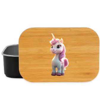 Licorne Cavalier Poney Ferme Chevaux Équitation Licornes - Boîte à goûter - noir - Devant