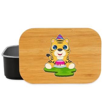 Tiger Birthday Cake - Lunch Box - black - Front