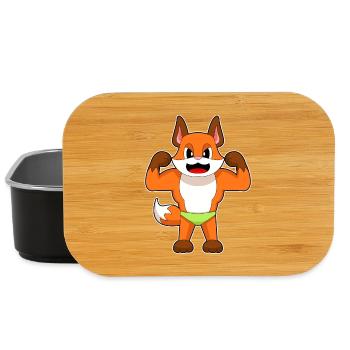 Fox Bodybuilder Bodybuilding Sport - Lunch Box - black - Front
