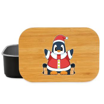 Pinguin Weihnachten Weihnachtsmann - Lunch Box - Schwarz - Vorne