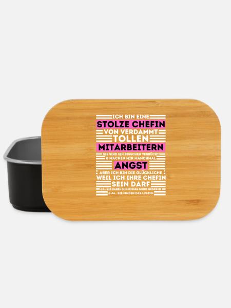 STOLZE CHEFIN VON VERDAMMT TOLLEN MITARBEITERN - Lunch Box - Schwarz