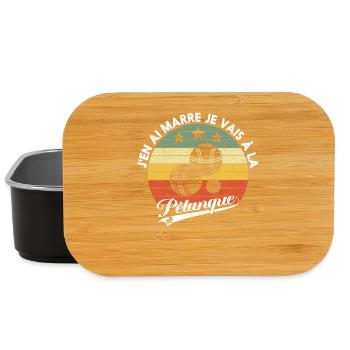 Gift Humor Pétanque Jeu de boules - Lunch Box - black - Front