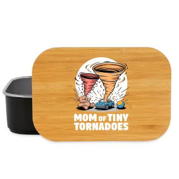 Maman petites tornades drôle de chaos design - Boîte à goûter - noir - Devant