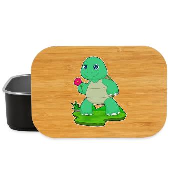 Turtle Flower - Lunch Box - black - Front