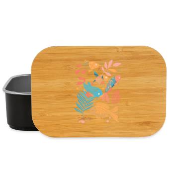 Fishing cartoon style - Lunch Box - black - Front