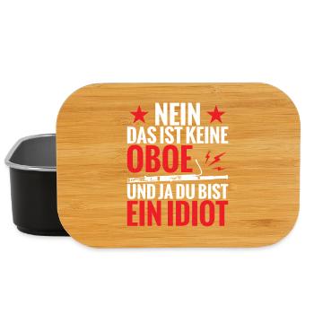 Nein Das Ist Keine Oboe Fagott Humor Mit Aussage - Lunch Box - Schwarz - Vorne