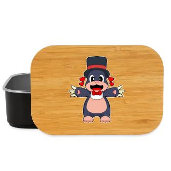 Mole Groom Top Hat Wedding - Lunch Box - black - Front