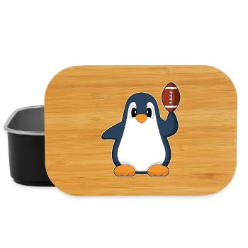 Penguin American Football Sports - Boîte à goûter - noir - Devant