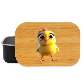 Chicken Chicken Hen Farm Farmer Cute Chickens - Lunch Box - black - Front