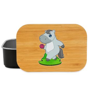 Horse Bowling Bowling Ball - Lunch Box - black - Front