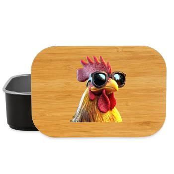 Coq Poulet Papa Poulailler Papa Poulet fermier Poulets - Boîte à goûter - noir - Devant
