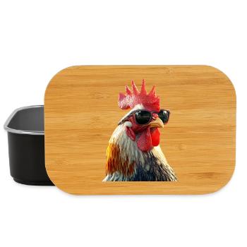 Coq Poulet Papa Poulailler Papa Poulet fermier Poulets - Boîte à goûter - noir - Devant
