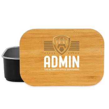 "Admin - The Ultimate Office Superhero" Office Hero - Lunch Box - black - Front