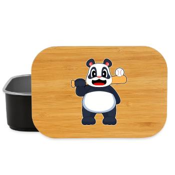 Panda Baseball Batte de baseball - Boîte à goûter - noir - Devant