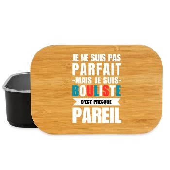 I'm not perfect, but I'm a bowler. - Lunch Box - black - Front