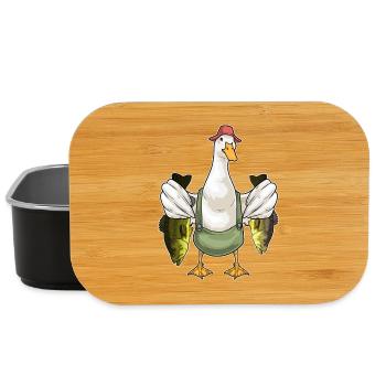 Ente Angler Fisch Angeln - Lunch Box - Schwarz - Vorne
