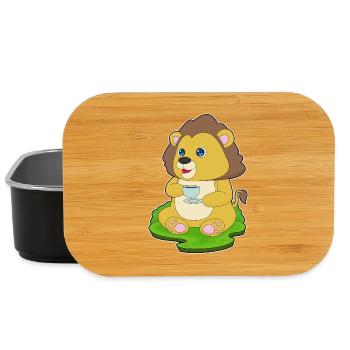 Löwe Tasse Kaffee - Lunch Box - Schwarz - Vorne
