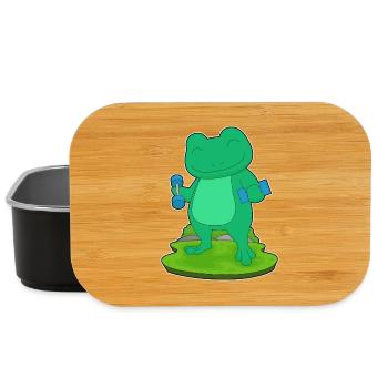 Frosch Bodybuilder Hanteln Bodybuilding - Lunch Box - Schwarz - Vorne