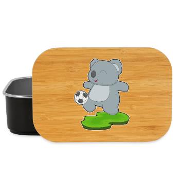 Koala Soccer Player Soccer - Lunch Box - black - Front
