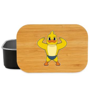 Duck Bodybuilder Bodybuilding Sport - Lunch Box - black - Front