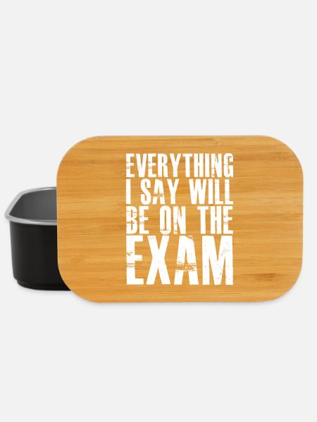 everything I say will be on the exam - Lunch Box - Schwarz