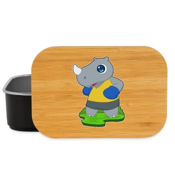 Nashorn Boxer Boxhandschuhe Boxen - Lunch Box - Schwarz - Vorne