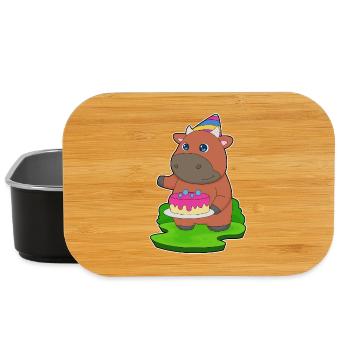 Gâteau d’anniversaire Taureau - Boîte à goûter - noir - Devant