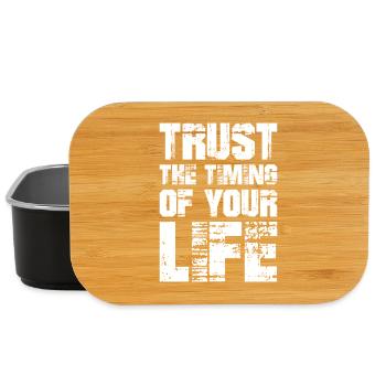 trust the timing of your life - Lunch Box - black - Front