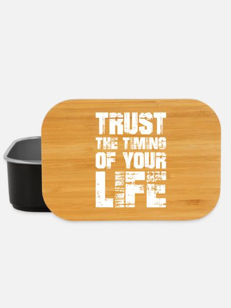 trust the timing of your life - Lunch Box - black
