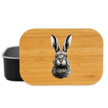 Bunny Rabbit Lover Hare Bunny Cute Bunnies - Lunch Box - black - Front