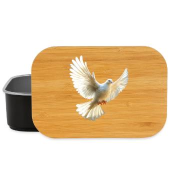 Taube Weiß Frieden Peace Ringeltaube Weiße Tauben - Lunch Box - Schwarz - Vorne