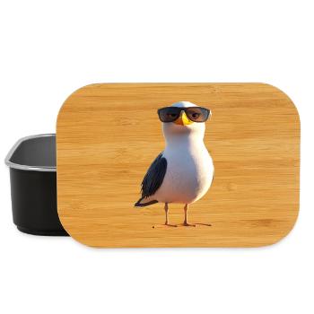 Seagull, Beach, Sea, North Sea, Baltic Sea, Herring Gull, Seagulls - Lunch Box - black - Front