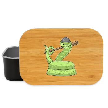 Snake Baseball Baseball Bat - Lunch Box - black - Front