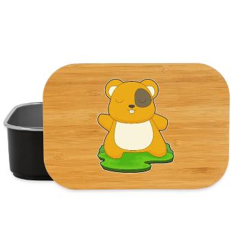 Hamster Yoga Fitness Gymnastics - Lunch Box - black - Front