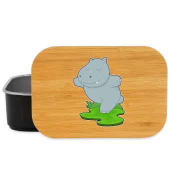 Nilpferd Yoga Fitness Gymnastik - Lunch Box - Schwarz - Vorne